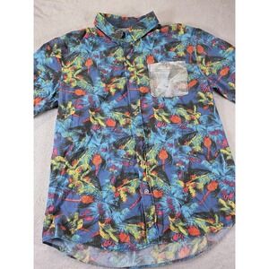 Modern Amusement Shirt Hawaiian Tropical Short Sleeves M Multicolor Mens Aloha